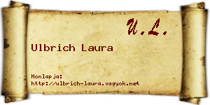 Ulbrich Laura névjegykártya